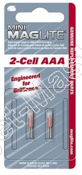 Mag-Lite  -  Reserve Lampje  -  Mini MagLite  -  AAA  -  inhoud 2 stuks